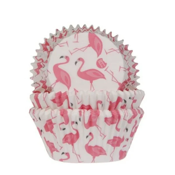 House Of Marie Caissettes Cupcakes Flamants Rose (x50) 1