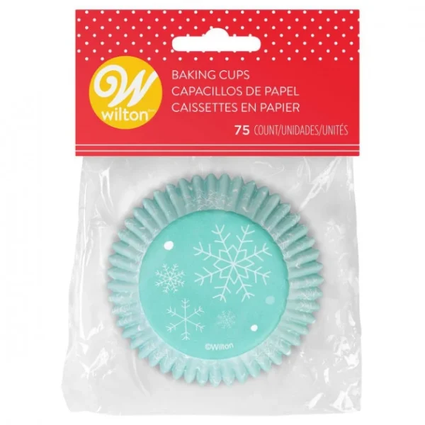 Caissette Cupcake Flocons Neige Wilton (x75) 3