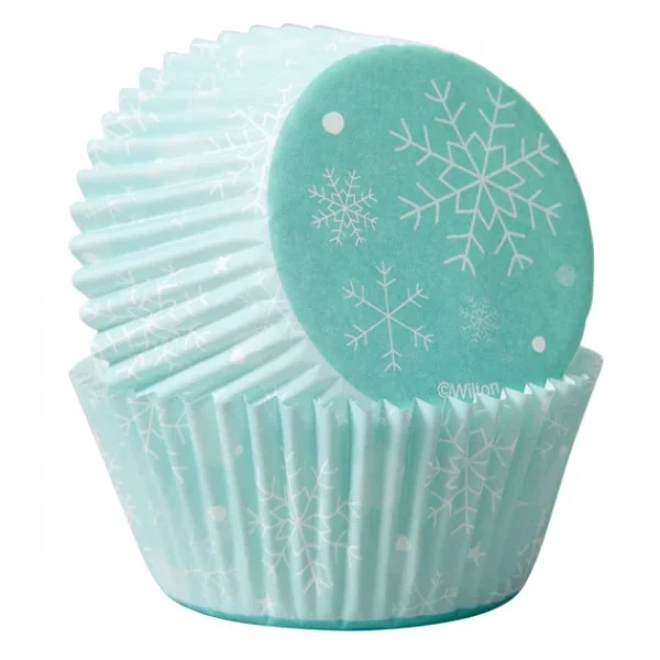 Caissette Cupcake Flocons Neige Wilton (x75) 1