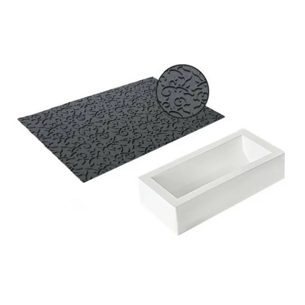 Kit Moule à Bûche Et Tapis Décor Arabesque SilikoMart Professional 1