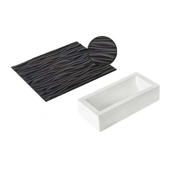 Kit Moule à Bûche Et Tapis Effet Bois SilikoMart Professional 1