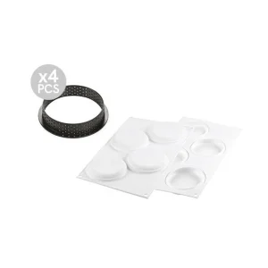 Kit Moule Silicone 4 Tartelettes Ø 100mm Silikomart Professional 11