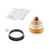 Kit Moule Silicone 6 Tartelettes Ø 80mm Mont Blanc Silikomart Professional 11