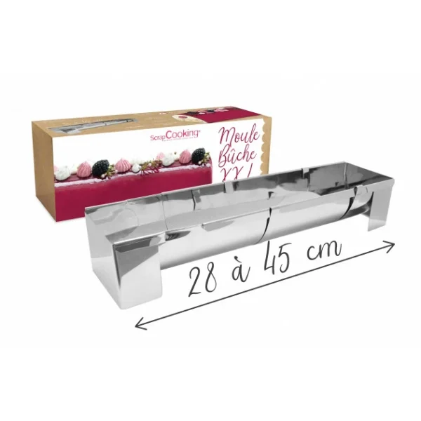 Moule à Bûche De Noël XXL Inox 45 Cm Scrapcooking 1