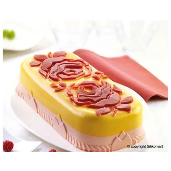 MALLARD FERRIERE Moule à Cake Silicone Avec Roses 300x145mm 3