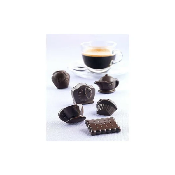 Moule à Chocolat 12 Sujets Tea Time Easy Choc – Silicone Spécial Chocolat 3