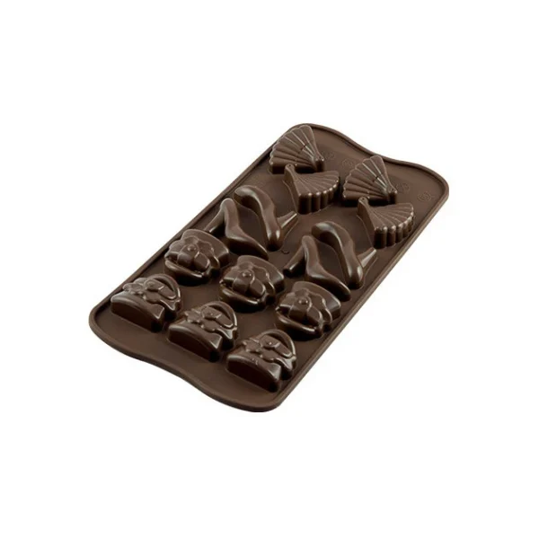 Moule à Chocolat 14 Sujets Fashion Easy Choc – Silicone Spécial Chocolat 1