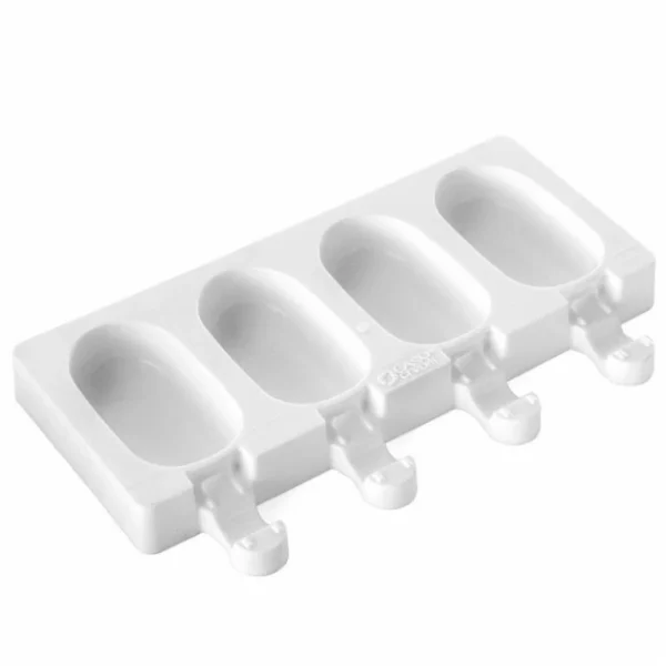 Moule à Glace Silicone 4 Mini Esquimaux Avec Bâtonnets SilikoMart 1