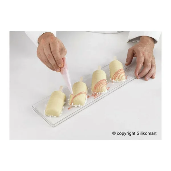 Moule à Glace Silicone Tango 12 Empreintes Avec Bâtonnets SilikoMart 4