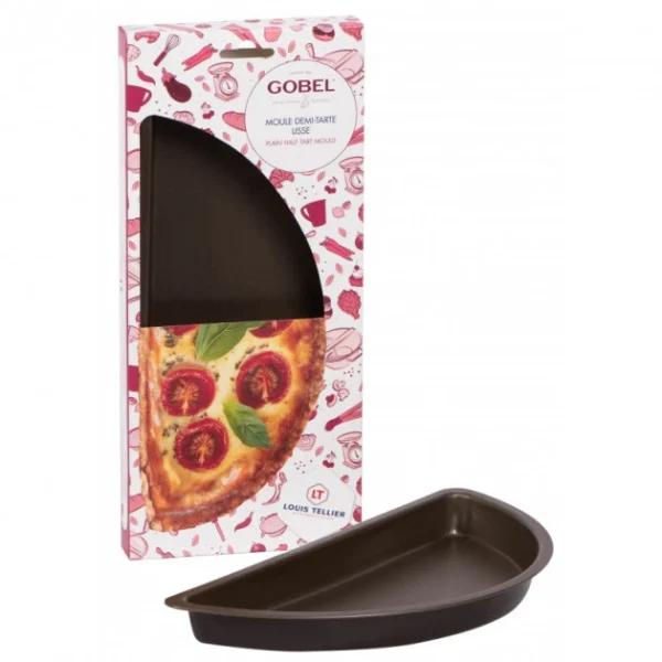 Moule Demi Tarte Bords Lisses 28 Cm Anti Adhésif Gobel 1