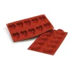 Moule Silicone Savarins Coeurs 5,6 X 5,2 Cm (x10) Silikomart 5