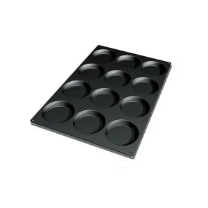 Moule Silicone 12 Fonds De Tarte Biscuit Ø12 X 2,2 Cm 120ml SilikoMart Professional 9