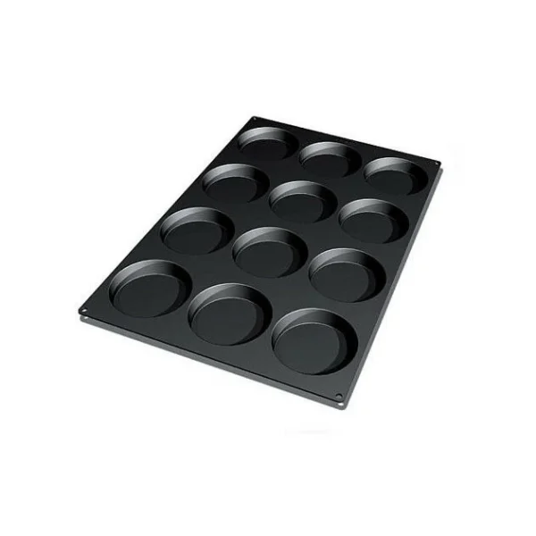 Moule Silicone 12 Fonds De Tarte Biscuit Ø12 X 2,2 Cm 120ml SilikoMart Professional 4