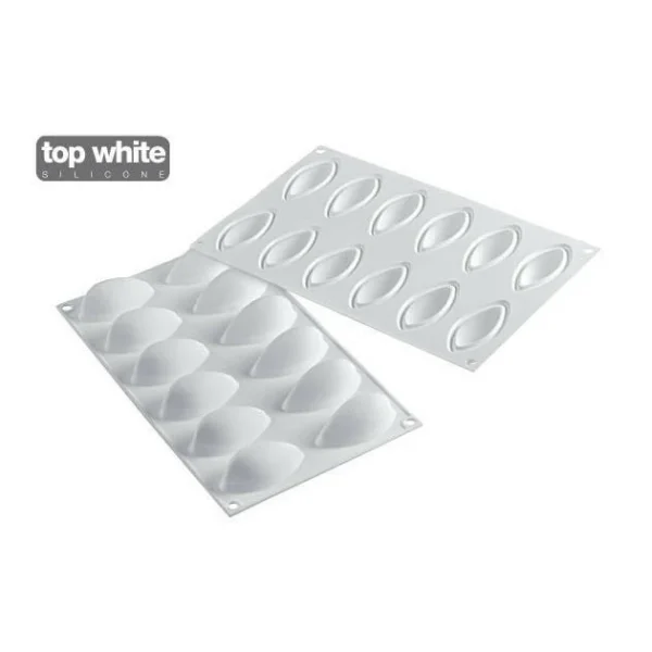 Moule Silicone 12 Quenelles 6,3 X 2,9 Cm 24ml SilikoMart Professional 4