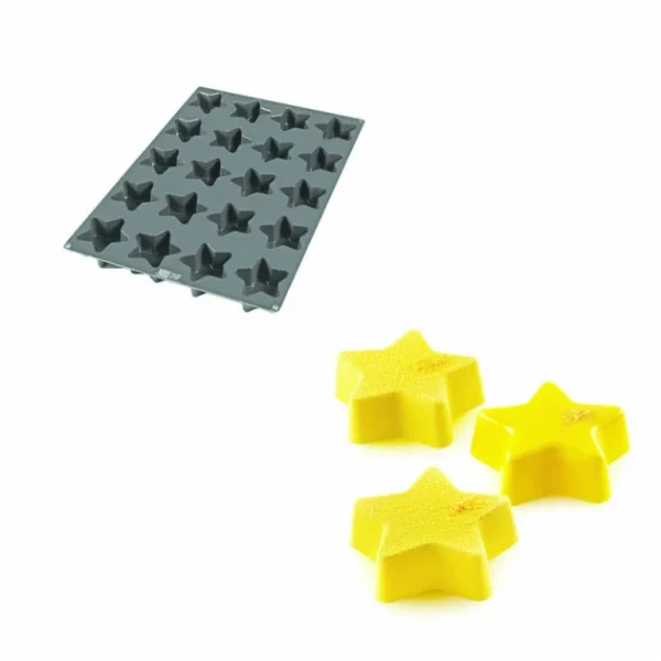 Moule Silicone 20 Etoiles Ø9,5 X 7 Cm 135ml SilikoMart Professional 1