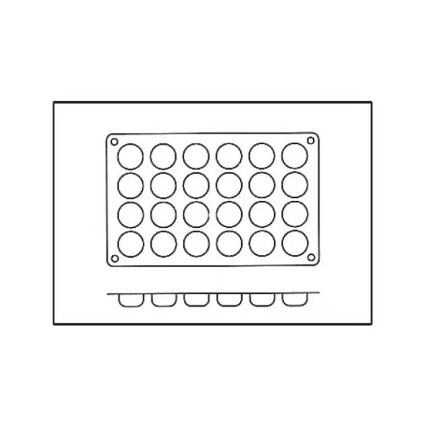 Moule Silicone Pomponnette 3,4 Cm X H 1,6 Cm (x24) Silikomart 3