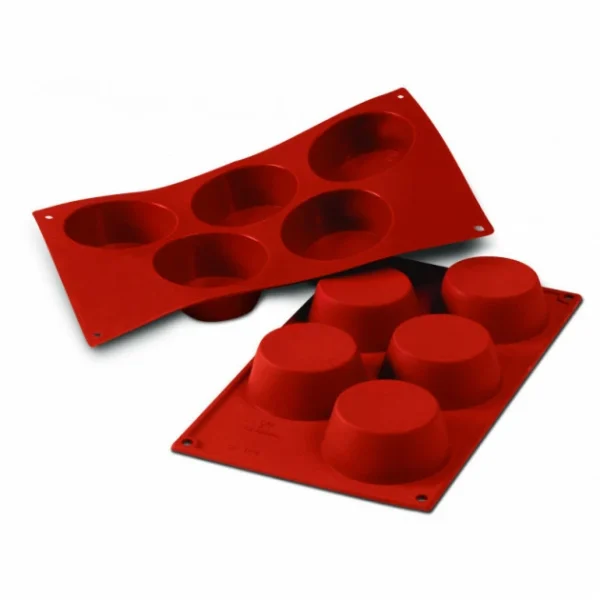 Moule Silicone Muffins 8,1 Cm X H 3,2 Cm (x5) Silikomart 1