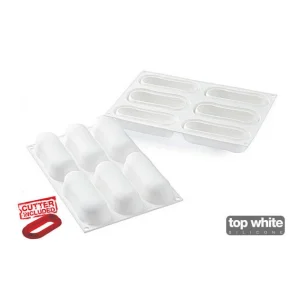 Moule Silicone 6 Eclairs 129 X 40 X H35 Mm 140ml SilikoMart Professional 9