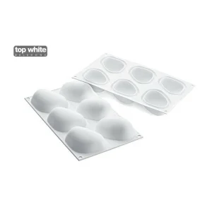 Moule Silicone 6 Galets 8,7 X 6,3 Cm 110ml SilikoMart Professional 11