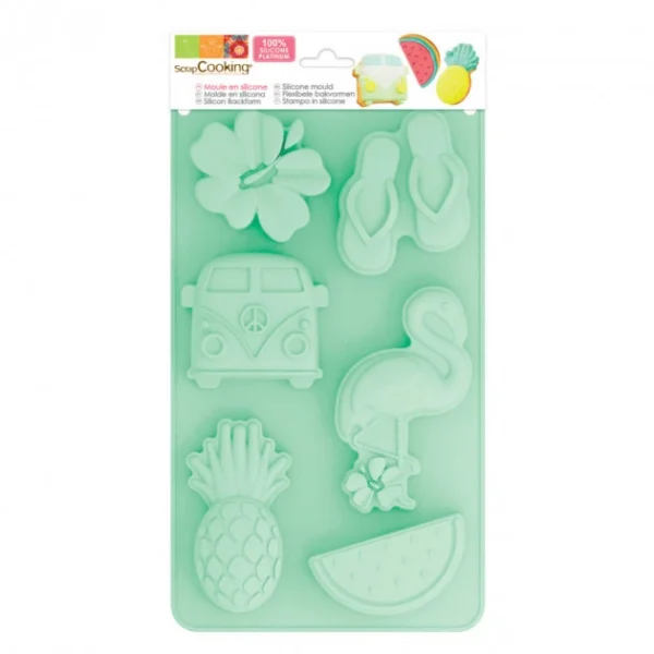 Moule Silicone 6 Gâteaux Summer 29,5 X 17,5 Cm Scrapcooking 1