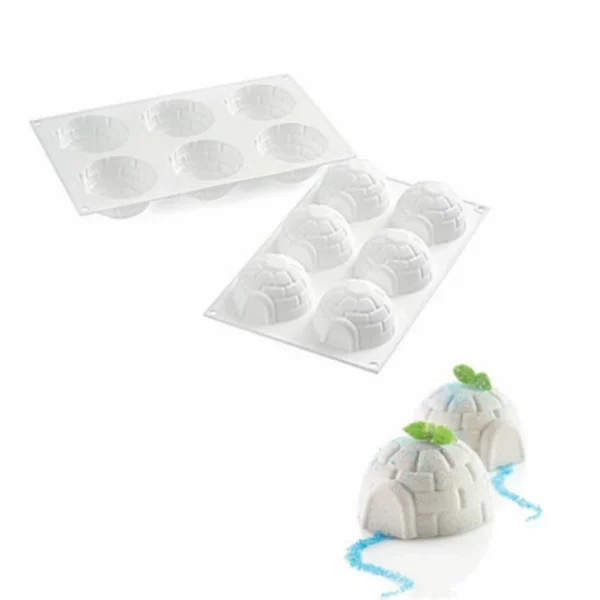 Moule Silicone 6 Igloos Silikomart Professional 1