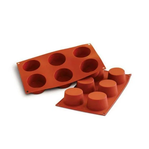 Moule Silicone Muffins 6,8 Cm X H 3,8 Cm (x6) Silikomart 1