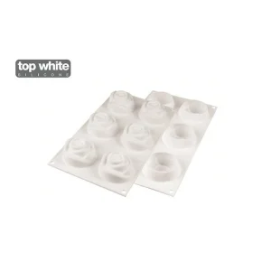 Moule Silicone 6 Roses 7 X 5,5 Cm 143ml SilikoMart Professional 9