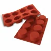 Moule Silicone 8 Cylindres 6 Cm X H 3,5 Cm Silikomart 8