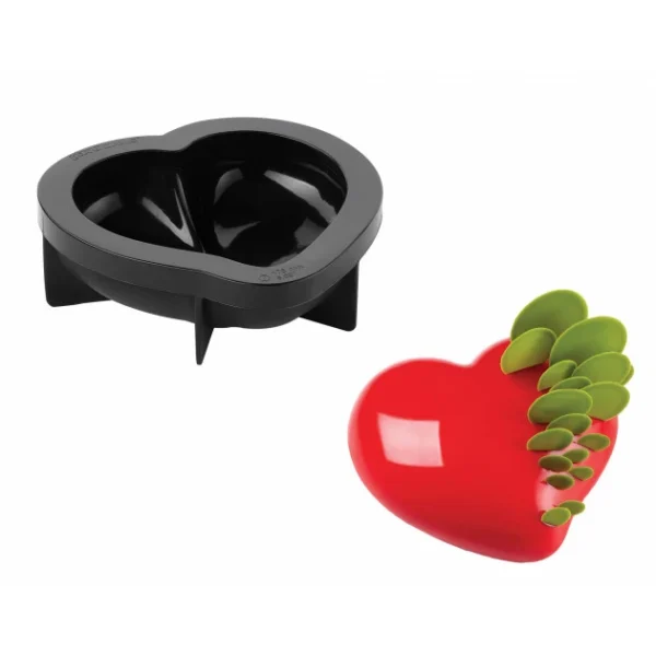 Moule Silicone Coeur Passion 17,5 X 16,5 Cm X H 5,8 Cm Pavoni 1