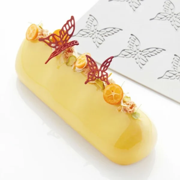 Moule Silicone Gourmand Petit Papillon 4 X 3,9 X H 0,2 Cm (x8) Pavoni 1