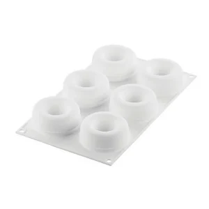 Moule Silicone Savarin Oblio Ø 7,5 Cm X H 3 Cm (x6) Silikomart Professional 8