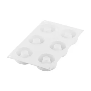 Moule Silicone Savarin Oblio Ø 7,5 Cm X H 3 Cm (x6) Silikomart Professional 12